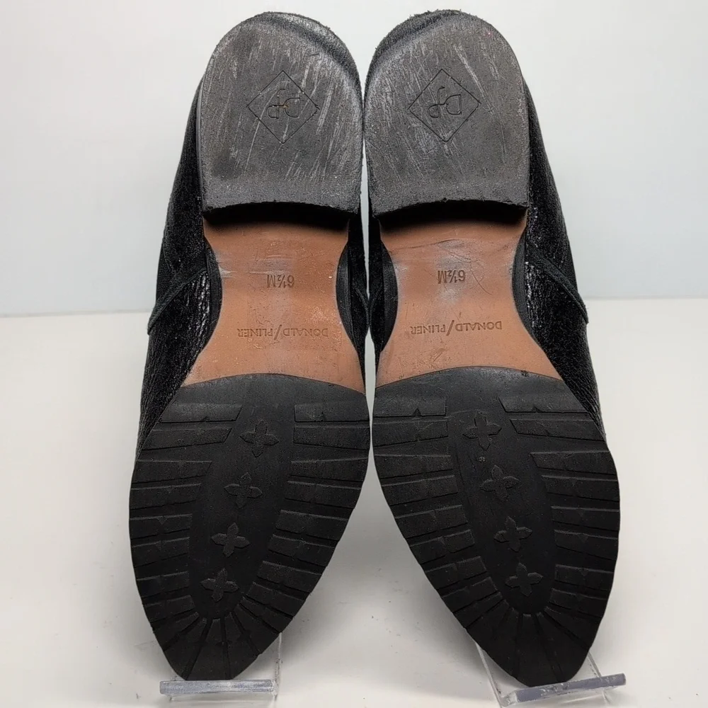 Donald Pliner Darla black glitter ankle boorie boots womans size 6.5